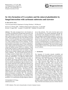 In vitro formation of Ca-oxalates and the mineral glushinskite by