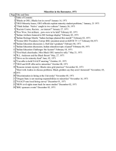 Minorities in the Barometer, 1971 Page Title and Date