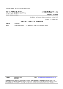 ccTLD Doc 011-E  Original: Spanish TELECOMMUNICATION