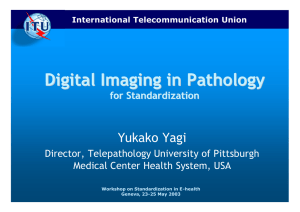 Digital Imaging in Pathology Yukako Yagi for Standardization Director, Telepathology University of Pittsburgh