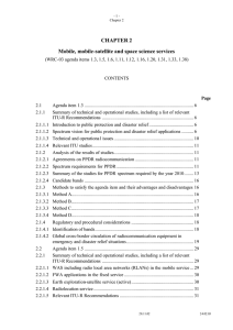 CHAPTER 2 Mobile, mobile-satellite and space science services