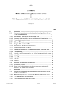 CHAPTER 2 Mobile, mobile-satellite and space science services