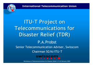 ITU - T Project on Telecommunications for