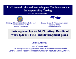 ITU-T Second Informal Workshop on Conformance and Interoperability Testing