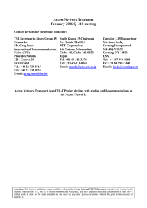 Access Network Transport February 2006 Q 1/15 meeting