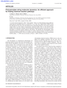 ARTICLES First-principles string molecular dynamics: An efficient approach