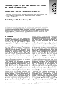 Application of the two-step model to the di†usion of linear... and triatomic molecules in silicalite