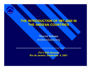 THE INTRODUCTION OF IMT - 2000 IN THE ANDEAN COUNTRIES
