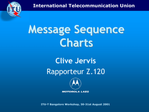 Message Sequence Charts Clive Jervis Rapporteur Z.120