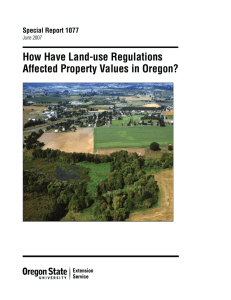 How Have Land-use Regulations Affected Property Values in Oregon? Special Report 1077