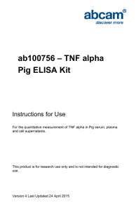 ab100756 – TNF alpha Pig ELISA Kit Instructions for Use