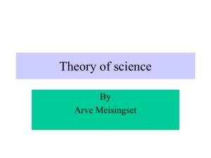 Theory of science By Arve Meisingset