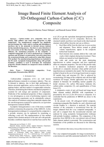 Image Based Finite Element Analysis of 3D-Orthogonal Carbon-Carbon (C/C) Composite