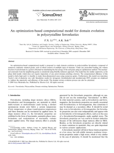 An optimization-based computational model for domain evolution in polycrystalline ferroelastics F.X. Li