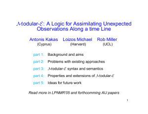 M E odular- : A Logic for Assimilating Unexpected