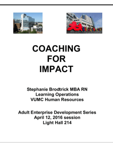 COACHING FOR IMPACT