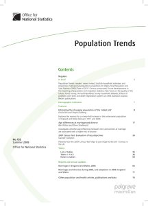 Population Trends Contents