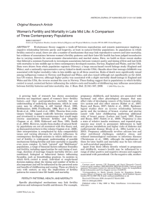 Original Research Article of Three Contemporary Populations