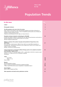 Population Trends In this issue  N