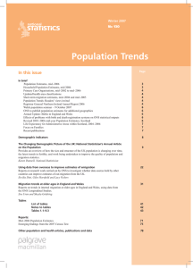 Population Trends In this issue N 130