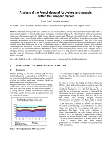 Analysis of the French demand for oysters and mussels,