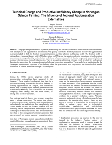 Technical Change and Productive Inefficiency Change in Norwegian