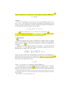 Heat Conduction in a Rod with a Non-uniform Thermal Di¤usivity Abstract