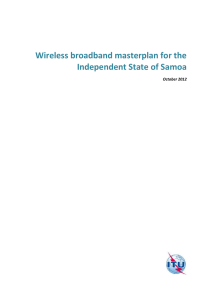 Wireless broadband masterplan for the Independent State of Samoa  October 2012