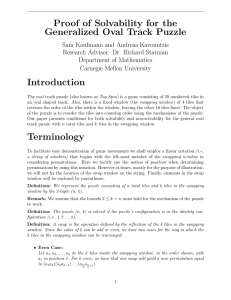 Proof of Solvability for the Generalized Oval Track Puzzle