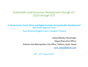 Sustainable Local Economic Development through ICT (SLED through ICT)