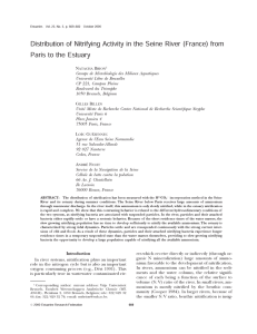 Distribution  of  Nitrifying  Activity  in ... Paris  to  the  Estuary