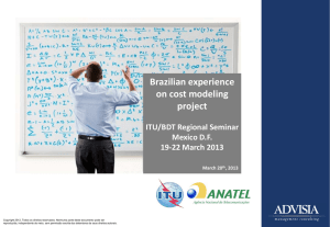 Brazilian experience on cost modeling project