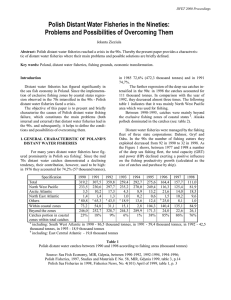 Polish Distant Water Fisheries in the Nineties: