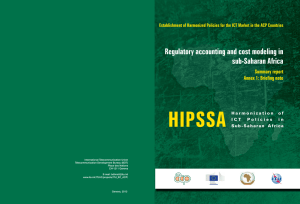 HIPSSA  Regulatory accounting and cost modeling in sub-Saharan Africa