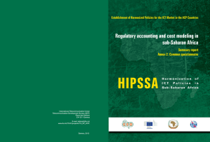 HIPSSA  Regulatory accounting and cost modeling in sub-Saharan Africa