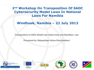 2 Workshop On Transposition Of SADC Cybersecurity Model Laws In National