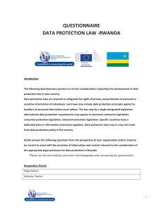 QUESTIONNAIRE DATA PROTECTION LAW -RWANDA