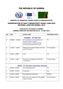 THE REPUBLIC OF ZAMBIA  TRANSPOSITION OF SADC CYBERSECURITY MODEL LAWS INTO