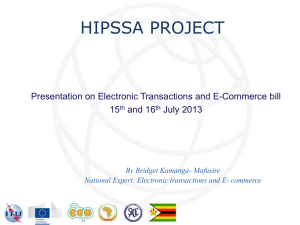 HIPSSA PROJECT Presentation on Electronic Transactions and E-Commerce bill 15 and 16