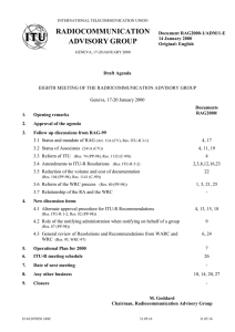 RADIOCOMMUNICATION ADVISORY GROUP