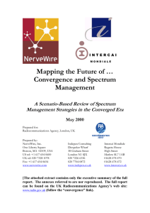 Mapping the Future of … Convergence and Spectrum Management