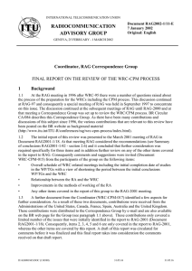 RADIOCOMMUNICATION ADVISORY GROUP