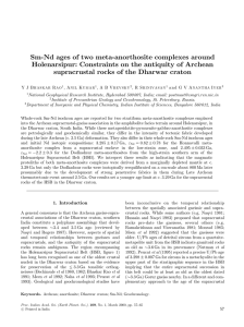 Sm-Nd ages of two meta-anorthosite complexes around