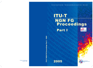 ITU-T NGN FG Proceedings Par t I