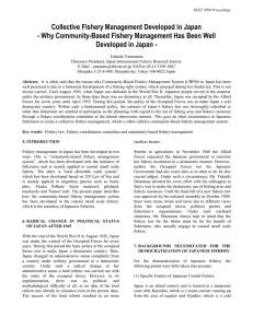 Collective Fishery Management Developed in Japan
