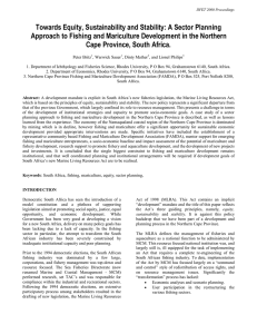 Towards Equity, Sustainability and Stability: A Sector Planning