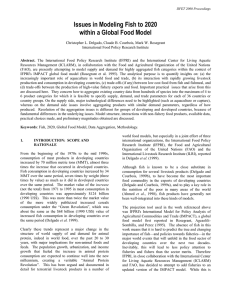 Issues in Modeling Fish to 2020 within a Global Food Model