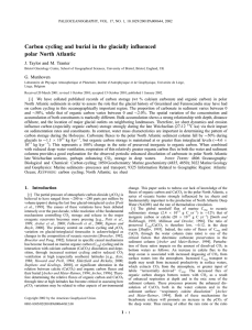 Carbon cycling and burial in the glacially influenced polar North Atlantic