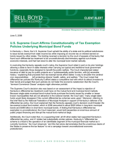 U.S. Supreme Court Affirms Constitutionality of Tax Exemption