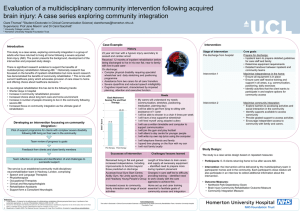 Evaluation of a multidisciplinary community intervention following acquired